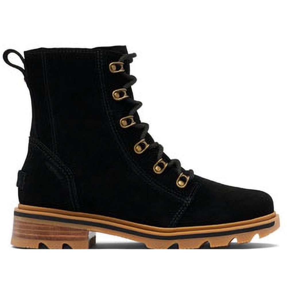 Sorel Lennox Lace Waterproof Black/Gum Boots, Women’s Size 6.5